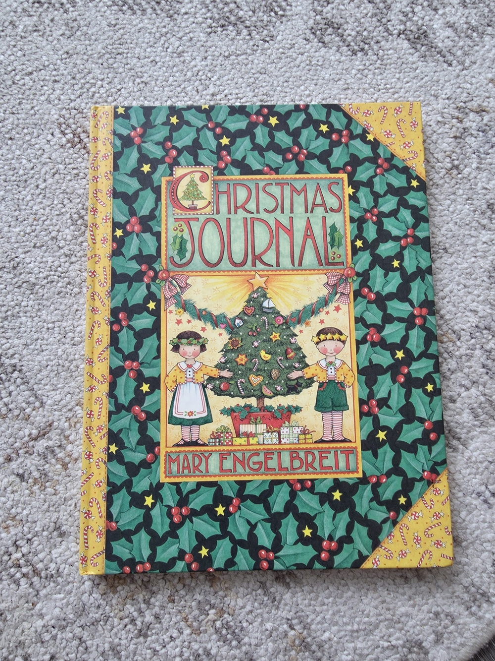 Mary Engelbreit Christmas Journal - Green Patterned Holiday Notebook